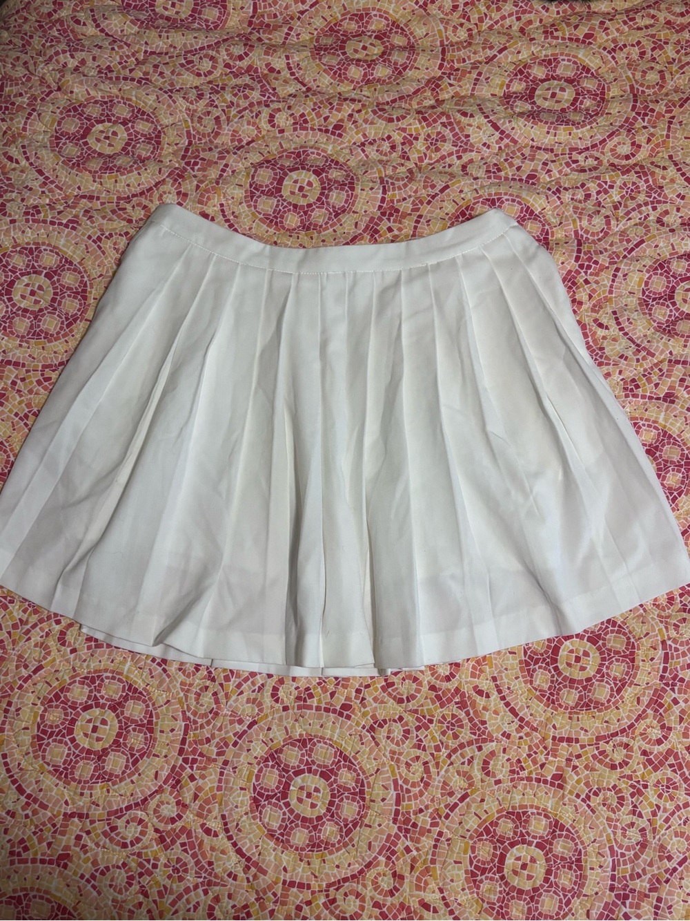 Cotton Candy LA White Pleated Mini Tennis Skirt Skort Built-In Shorts Size M